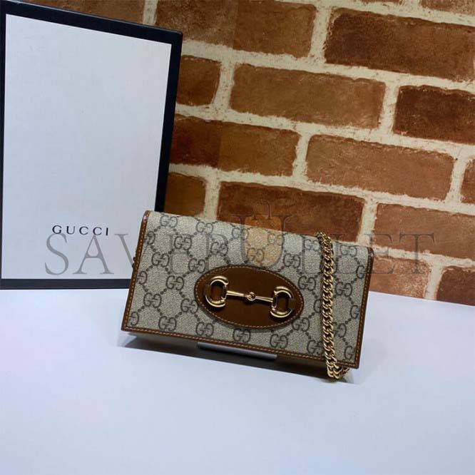 GUCCI HORSEBIT 1955 WALLET WITH CHAIN 621892 (21*19*2.5cm) GUCCI HORSEBIT 1955 WALLET WITH CHAIN 621892 (21*19*2.5cm)